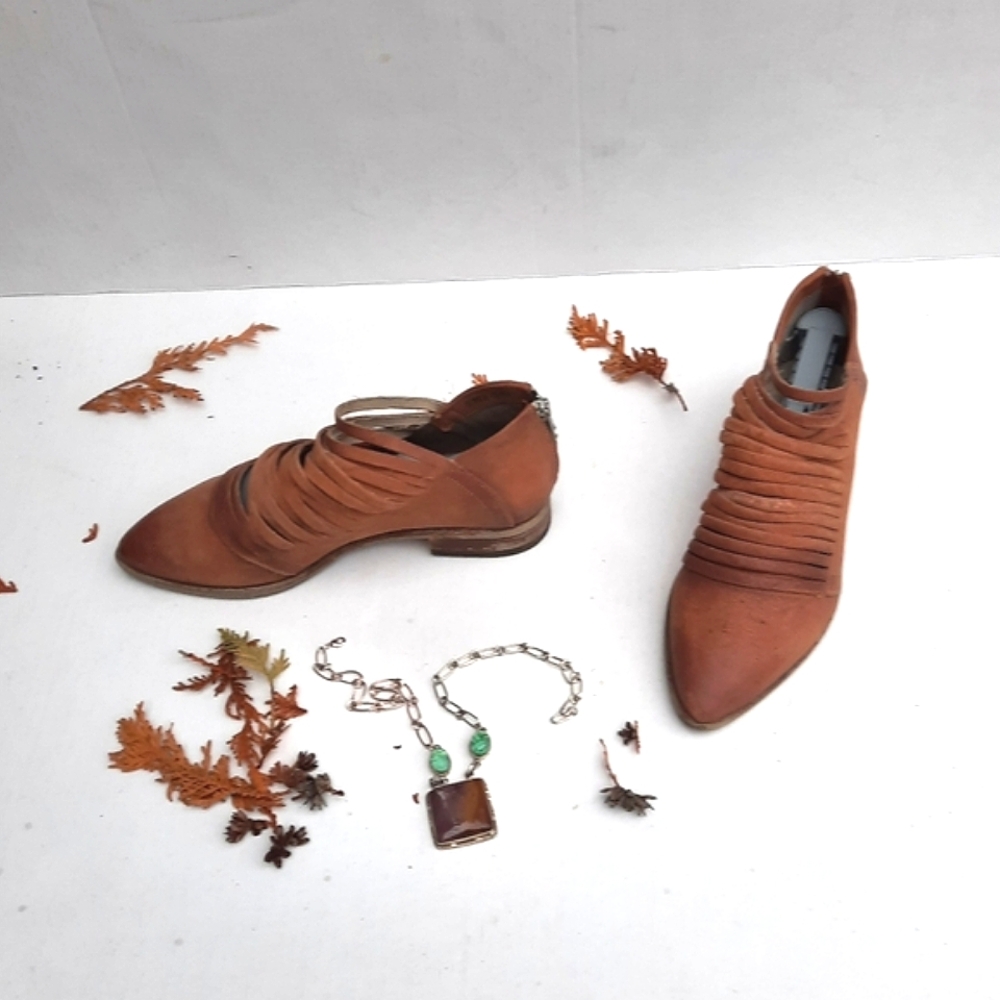 FREE PEOPLE Tan Faux Suede Leather Shoes